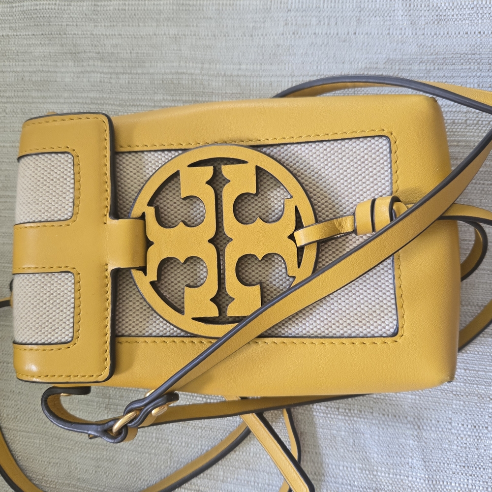 Tory Burch Yellow and Cream Crossbody Bag